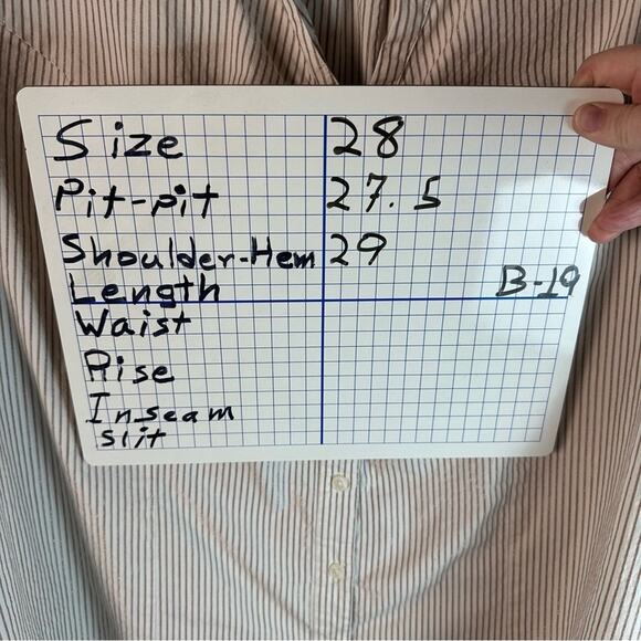 Lane Bryant stripes white metallic gold button down blouse curvy cut plus size - Picture 9 of 9